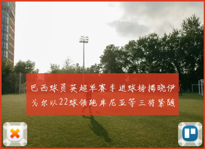 巴西球员英超单赛季进球榜揭晓伊戈尔以22球领跑库尼亚等三将紧随其后